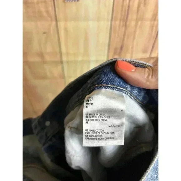 Sun & Stone Abel Patchwork Tapered Straight Leg Jeans 100% Cotton Men's Size 31 - Picture 10 of 10